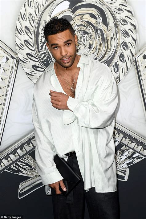 Lucien Laviscount cuts a handsome figure in white shirt at the 